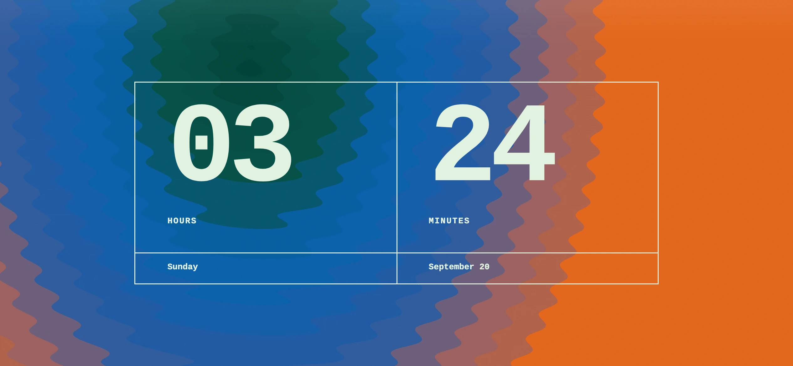 Quarters clock design in Klocky