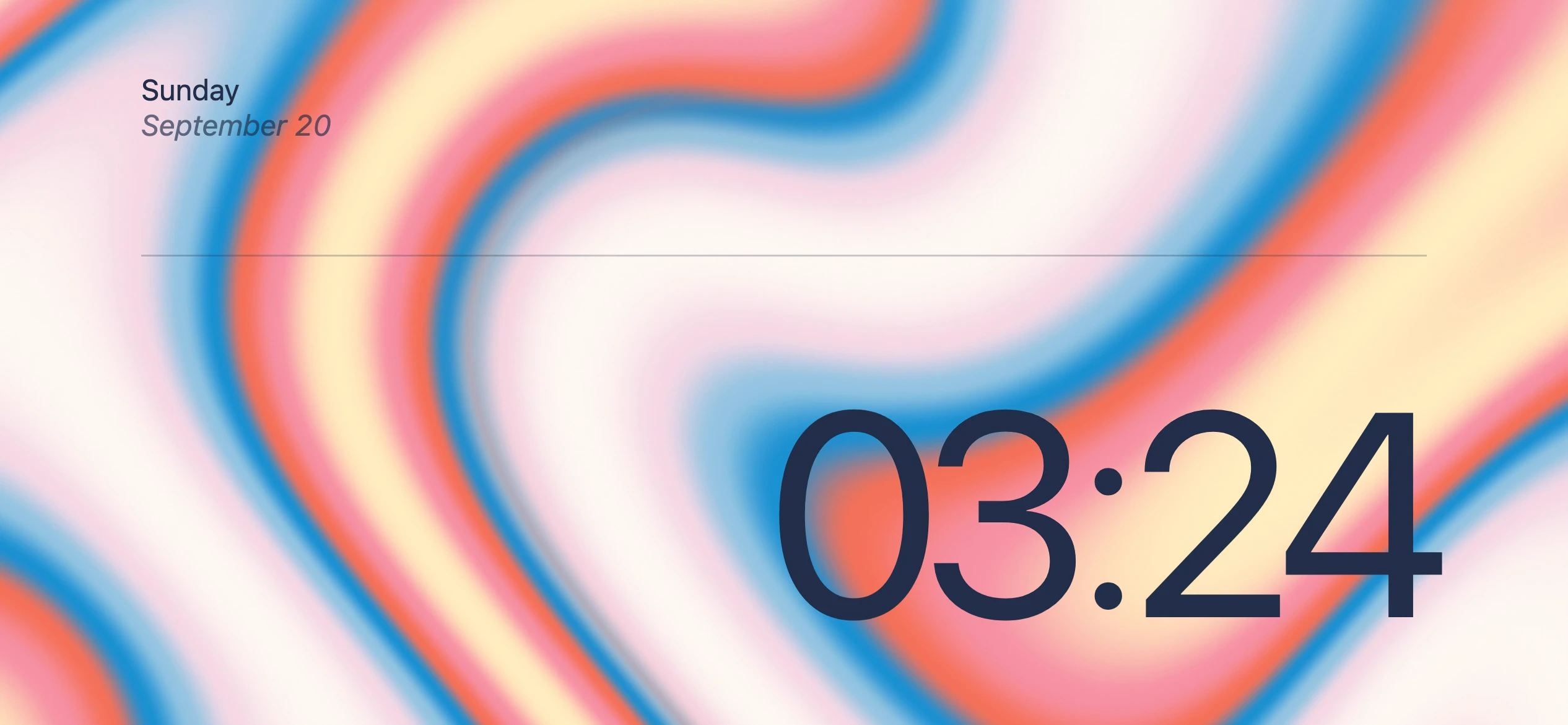 Sunday clock design in Klocky