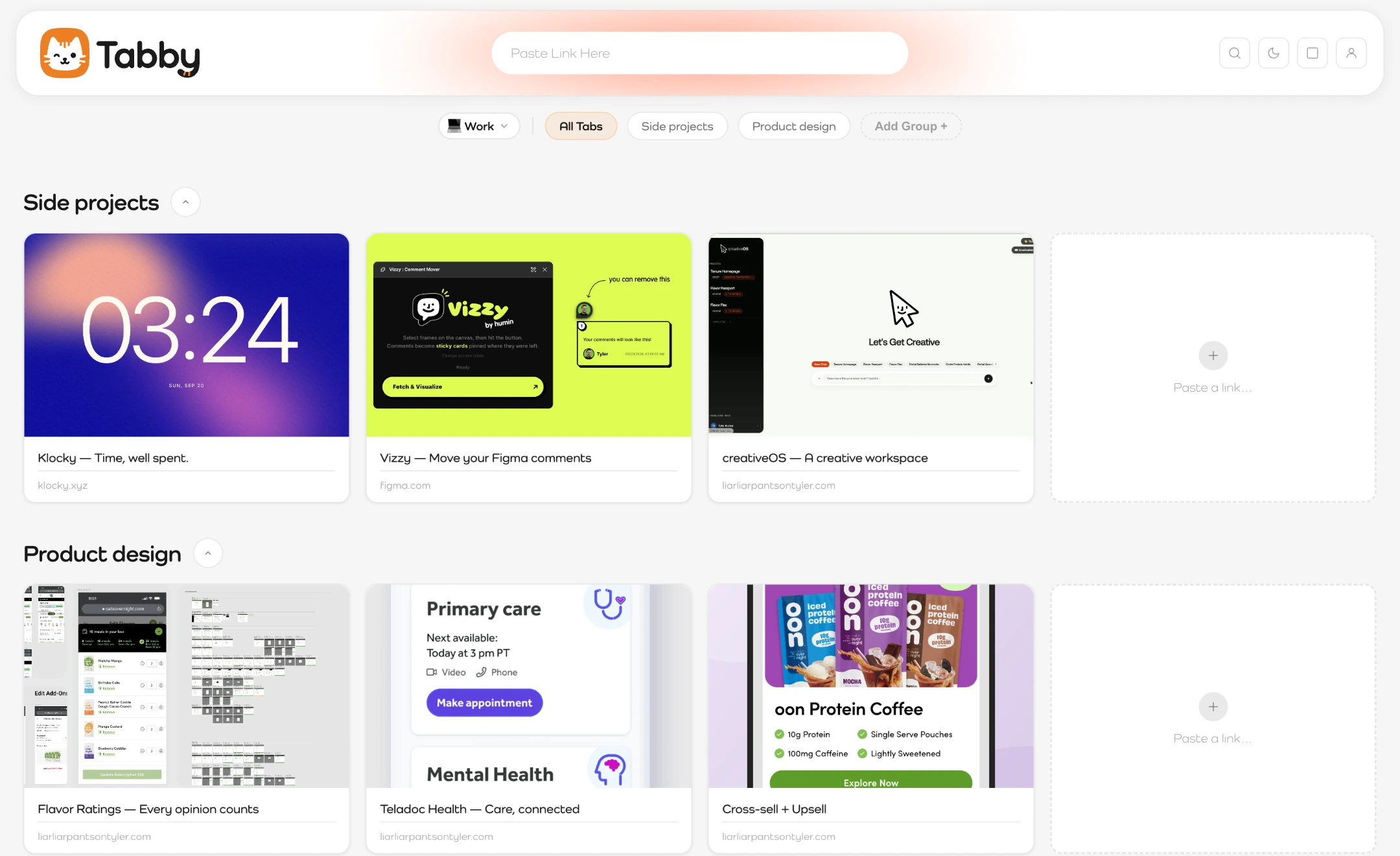 Tabby — 0→1 Product, Brand, UX, and Development. I built Pinterest for browser tabs because I couldn’t stop keeping 70 of them open.